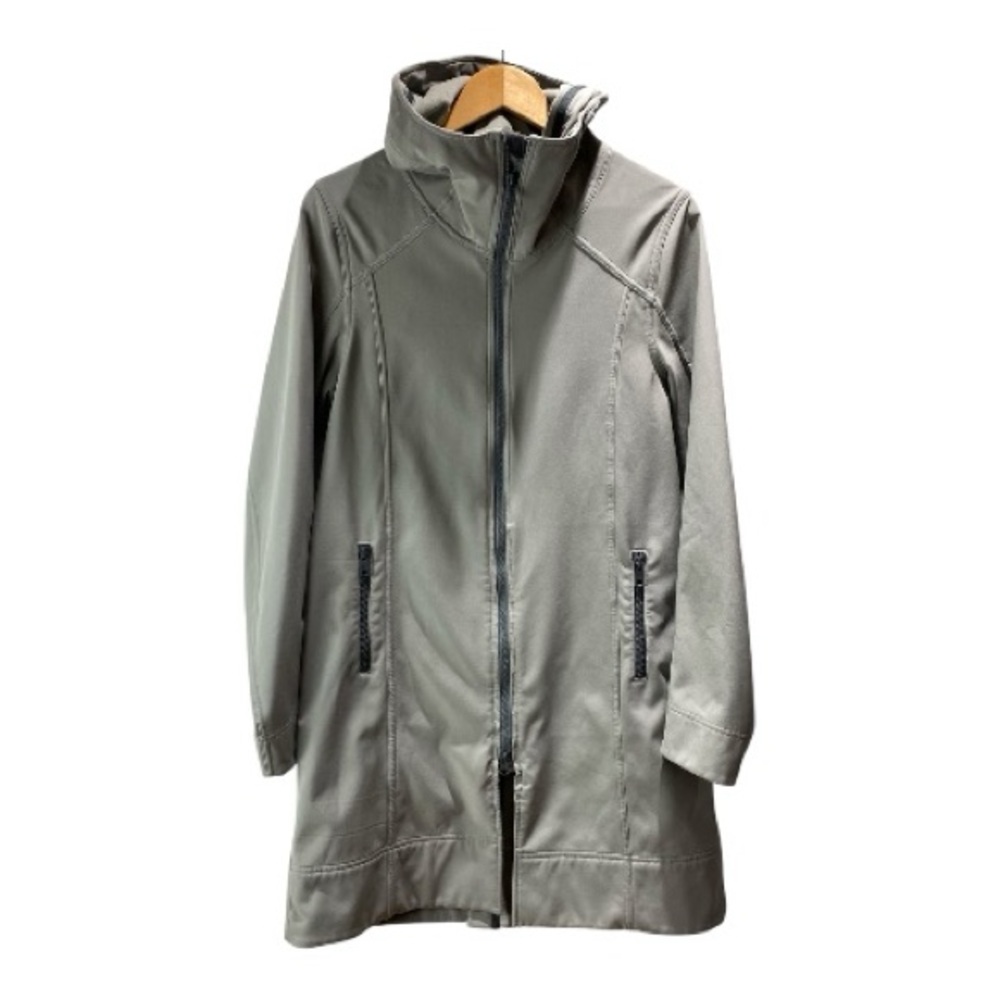 lululemon athletica Women's Light Gray Long Zip Trench Coat
